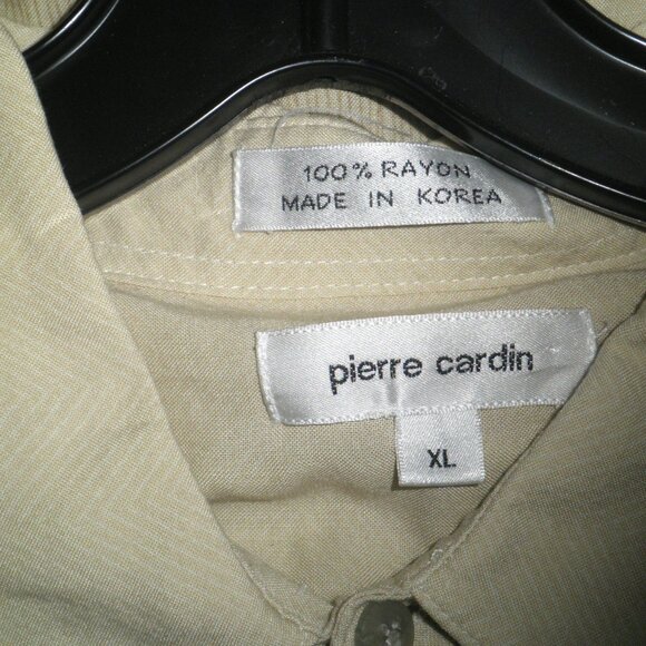 Vintage Pierre Cardin Men's Hawaiian Shirt XL Rayon Short Sleeve - Picture 3 of 3